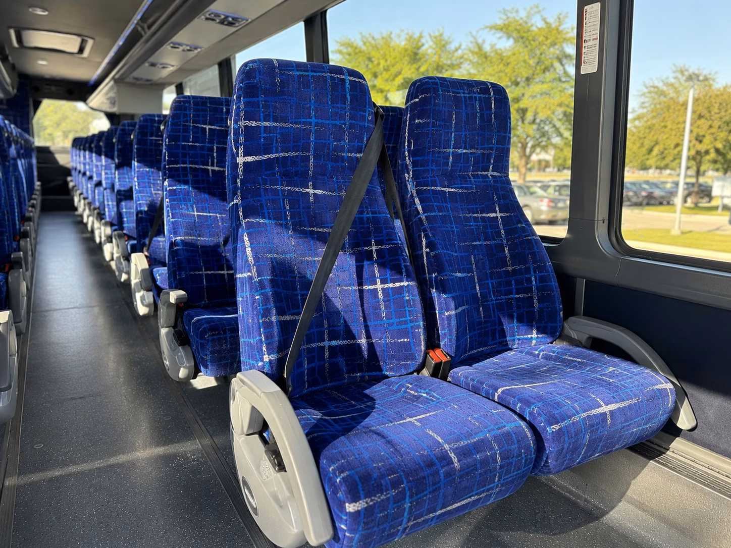 menifee charter bus rental interior