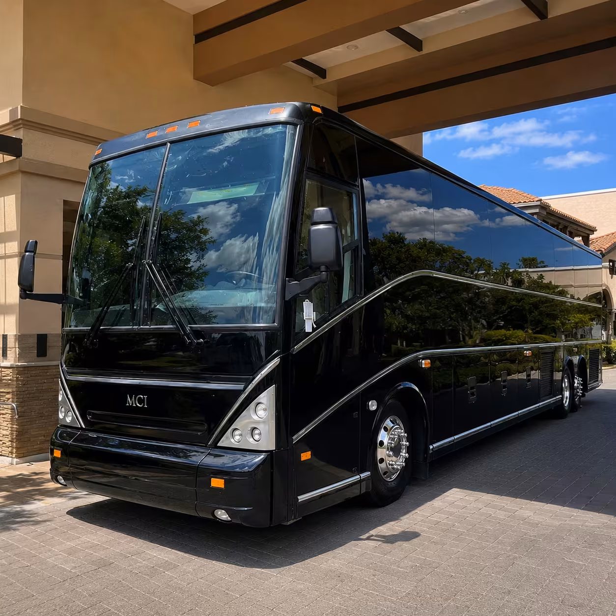 menifee wedding shuttle buses for guests and venues